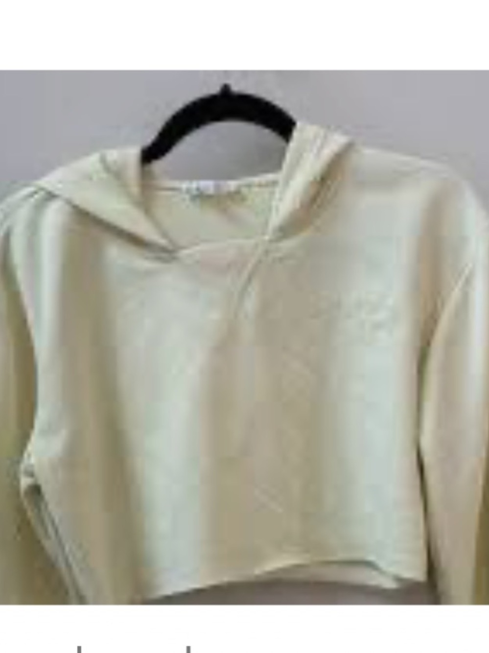 NWT For Love And Lemons Cropped Hooded Sweater - Cream